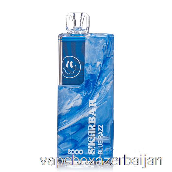 Vape Box Azerbaijan Sugar Bar SB8000 0% Zero Nicotine Disposable Blue Razz